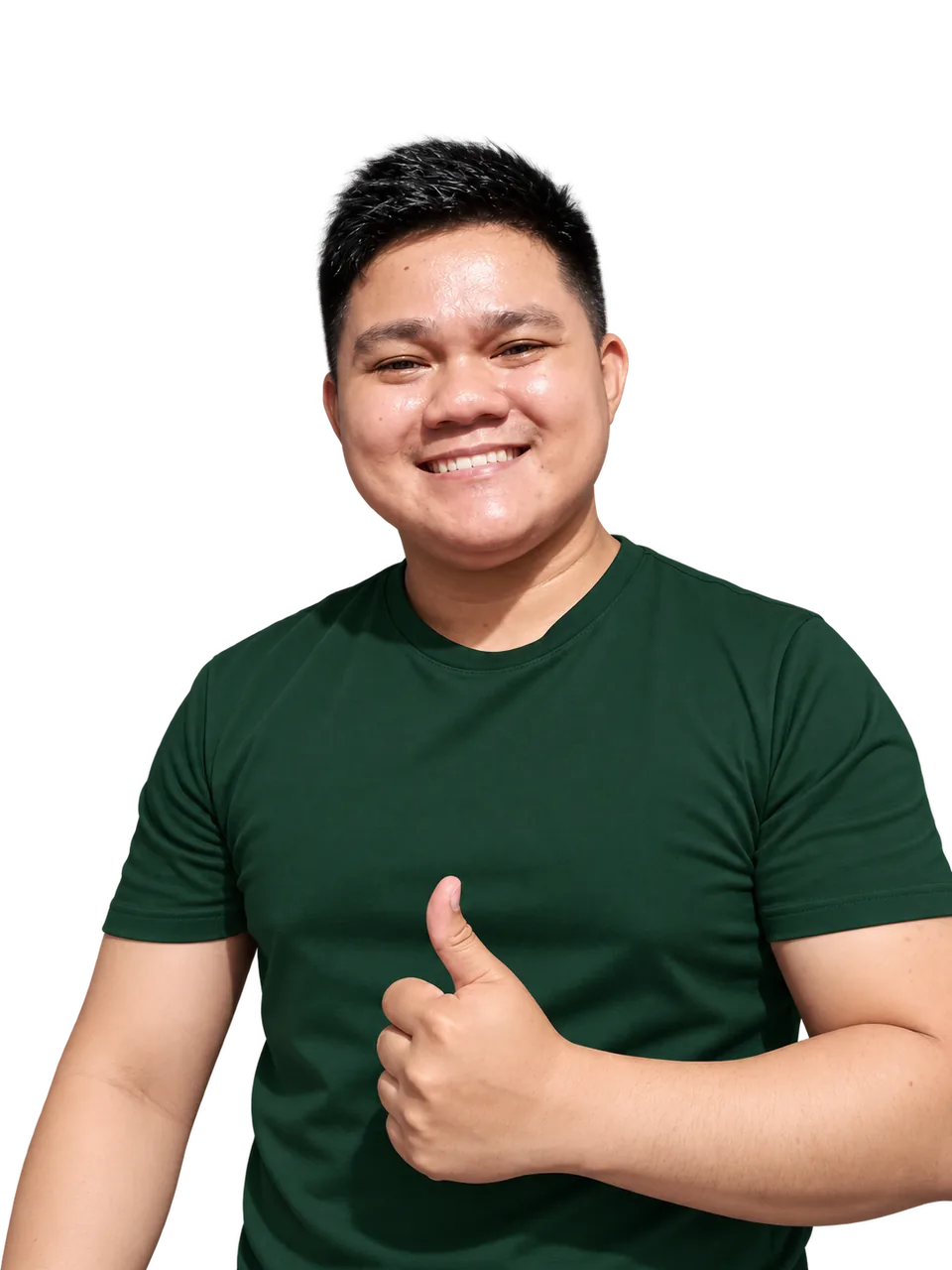 Jethro smiling and giving a thumbs-up